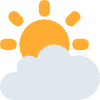 Sun Behind Cloud Element from Twemoji Emoji Set
