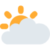 Sun Behind Large Cloud Element from Twemoji Emoji Set