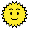 Sun With Face Element from OpenMoji Emoji Set