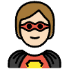 Superhero Light Skin Tone Element from OpenMoji Emoji Set