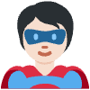 Superhero Light Skin Tone Element from Twemoji Emoji Set