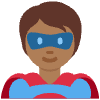 Superhero Medium Dark Skin Tone Element from Twemoji Emoji Set