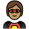 Superhero Medium Skin Tone Element from OpenMoji Emoji Set