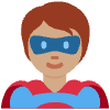 Superhero Medium Skin Tone Element from Twemoji Emoji Set