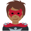 Supervillain Medium Dark Skin Tone Element from Twemoji Emoji Set
