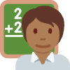 Teacher Medium Dark Skin Tone Element from Twemoji Emoji Set