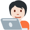 Technologist Light Skin Tone Element from Twemoji Emoji Set