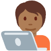 Technologist Medium Dark Skin Tone Element from Twemoji Emoji Set