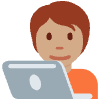 Technologist Medium Skin Tone Element from Twemoji Emoji Set