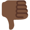 Thumbs Down Dark Skin Tone Emoji from Twemoji Set | Free Download as SVG Vector and Transparent PNG | Streamline emojis