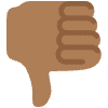 Thumbs Down Medium Dark Skin Tone Emoji from Twemoji Set | Free Download as SVG Vector and Transparent PNG | Streamline emojis