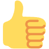 Thumbs Up Element from Twemoji Emoji Set