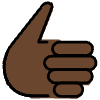 Thumbs Up Dark Skin Tone Element from OpenMoji Emoji Set