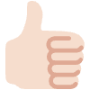 Thumbs Up Light Skin Tone Element from Twemoji Emoji Set
