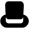 Top Hat High Contrast Element from Fluent Emoji High Contrast Set