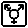 Transgender Symbol High Contrast Element from Fluent Emoji High Contrast Set