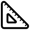 Triangular Ruler High Contrast Element from Fluent Emoji High Contrast Set