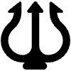 Trident Emblem High Contrast Element from Fluent Emoji High Contrast Set