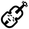 Violin High Contrast Emoji from Fluent Emoji High Contrast Set | Free Download as SVG Vector and Transparent PNG | Streamline emojis