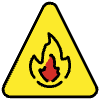 Warning Fire Element from OpenMoji Emoji Set
