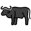 Water Buffalo Element from OpenMoji Emoji Set
