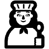 Woman Cook High Contrast Default Element from Fluent Emoji High Contrast Set