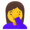Woman Facepalming Element from Noto Emojis Set