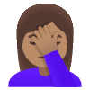 Woman Facepalming Medium Skin Tone Element from Noto Emojis Set