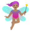 Woman Fairy Medium Skin Tone Element from Noto Emojis Set