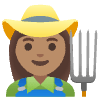 Woman Farmer Medium Skin Tone Element from Noto Emojis Set
