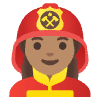 Woman Firefighter Medium Skin Tone Element from Noto Emojis Set