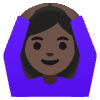 Woman Gesturing Ok Dark Skin Tone Element from Noto Emojis Set