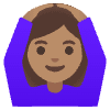 Woman Gesturing Ok Medium Skin Tone Element from Noto Emojis Set