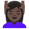 Woman Getting Massage Dark Skin Tone Element from Noto Emojis Set