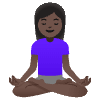 Woman In Lotus Position Dark Skin Tone Element from Noto Emojis Set