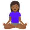 Woman In Lotus Position Medium Dark Skin Tone Element from Noto Emojis Set