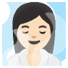 Woman In Steamy Room Light Skin Tone Element from Noto Emojis Set