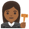 Woman Judge Medium Dark Skin Tone Element from Noto Emojis Set