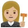 Woman Judge Medium Light Skin Tone Element from Noto Emojis Set