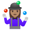 Woman Juggling Medium Skin Tone Element from Noto Emojis Set