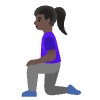 Woman Kneeling Dark Skin Tone Element from Noto Emojis Set