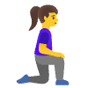 Woman Kneeling Facing Right Element from Noto Emojis Set