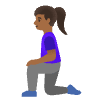 Woman Kneeling Medium Dark Skin Tone Element from Noto Emojis Set