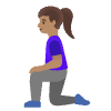 Woman Kneeling Medium Skin Tone Element from Noto Emojis Set