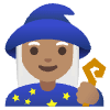 Woman Mage Medium Skin Tone Element from Noto Emojis Set