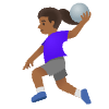 Woman Playing Handball Medium Dark Skin Tone Element from Noto Emojis Set