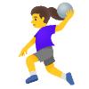 Woman Playing Handball Element from Noto Emojis Set