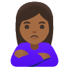 Woman Pouting Medium Dark Skin Tone Element from Noto Emojis Set