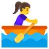 Woman Rowing Boat Element from Noto Emojis Set
