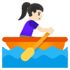 Woman Rowing Boat Light Skin Tone Element from Noto Emojis Set